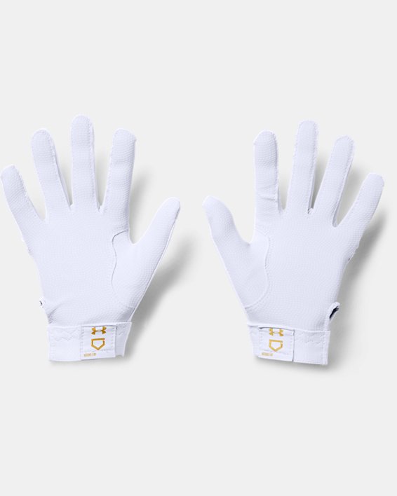 Women's UA Radar Batting Gloves, White, pdpMainDesktop image number 1